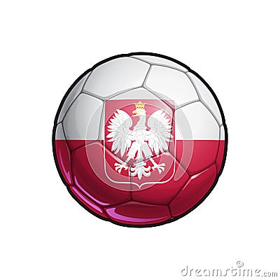 Polish Eagle Flag Football - Soccer Ball Vector Illustration